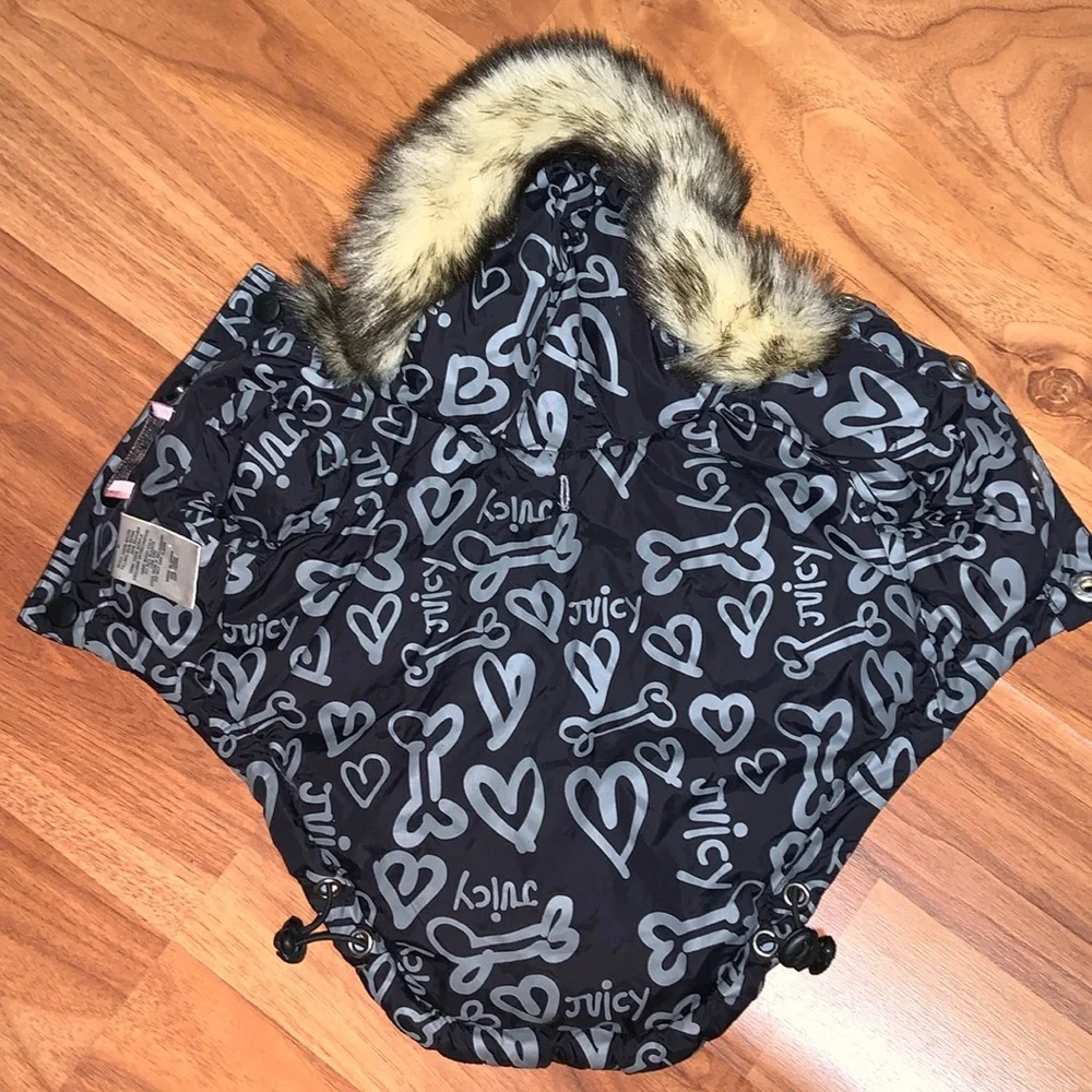 Original Juicy Couture Winter Coat with Fur Trim Hood